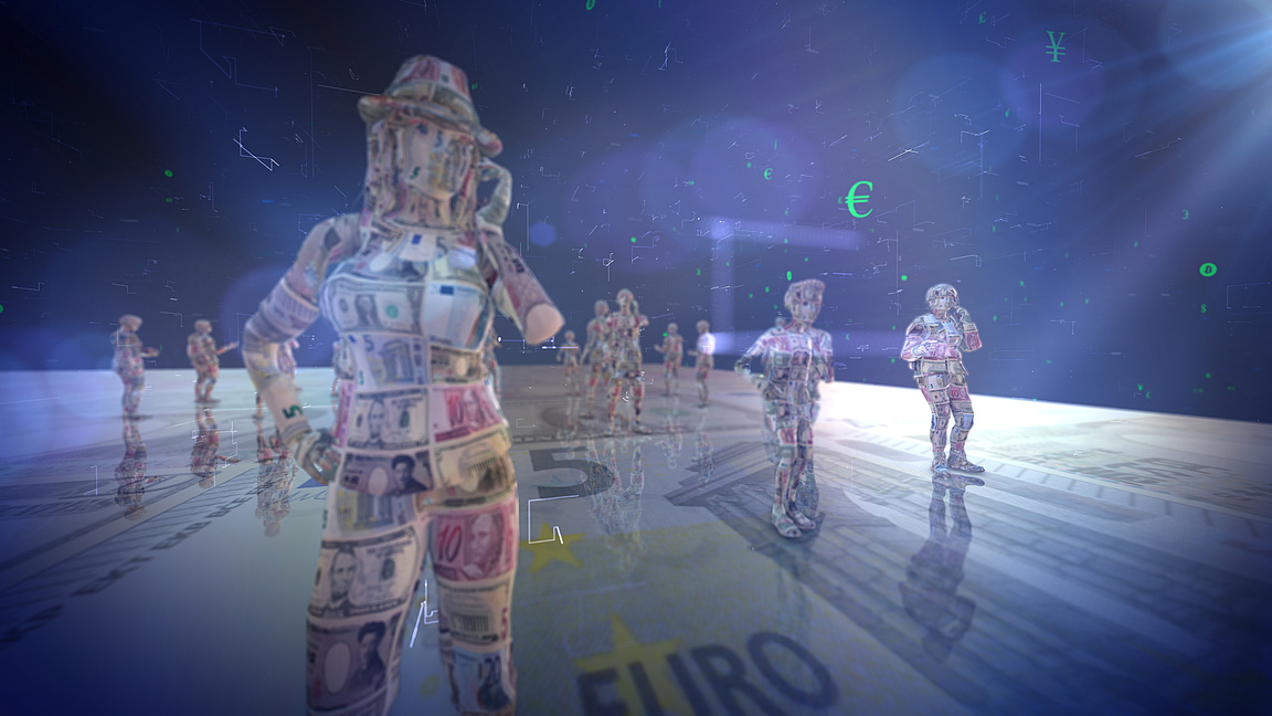 Human Crowd Currency Crowdfunding Concept